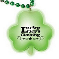 Light Up Necklace w/ Green Shamrock Pendant